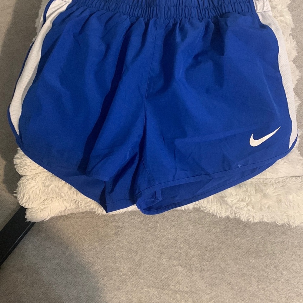 Nike Women's Athletic Shorts in Blue and White